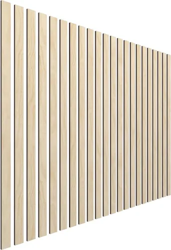 Vista 3 de Ekena Millwork Kit de panel de pared de listones de madera ajustables de 47 pulgadas de alto x 3/8 pulgadas de alto, con listones de 2 pulgadas