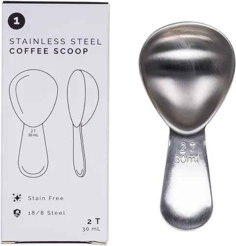 Vista 8 de Cuchara de café de 2 cucharadas – Negro cepillado – Acero inoxidable – Cuchara de medición precisa para café, té y más – Mango ergonómico