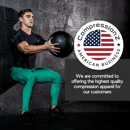 Vista 5 de CompressionZ Pantalones de compresión para hombre, para entrenamiento, deportes Leggings de capa base para correr