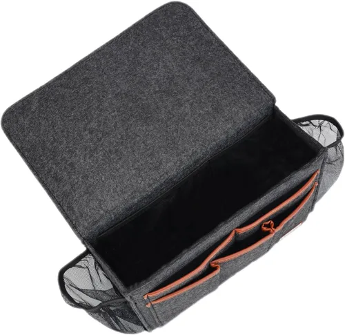 Vista 4 de Zafit Organizador de mesita de noche, organizador de almacenamiento de mesita de noche, organizador de mesita de noche, organizador para revistas