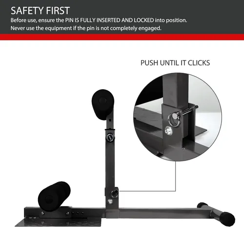 Vista 7 de INNOLIFE Sissy Squat Machine Adjustable Height, Protective Foam Thick Steel Fitness Home Gym