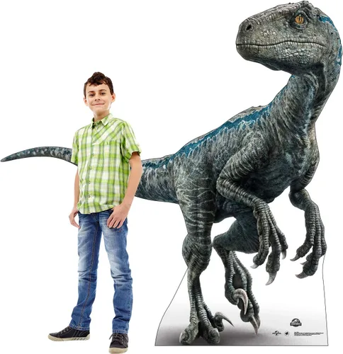Vista 3 de Cardboard People Soporte de cartón de tamaño real azul - Jurassic World (película de 2015)