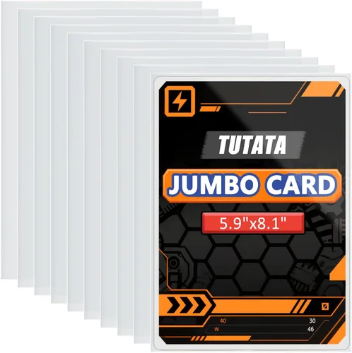 Vista 8 de Jumbo-Fundas para tarjetas de 5.4 x 7.5 pulgadas, extra gruesas, de 4 mil, fundas protectoras para tarjetas grandes, paquete de 50