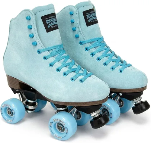 Vista 14 de Sure-Grip Boardwalk - Patines de ruedas unisex para exteriores con botas de cuero retro y ruedas 82A