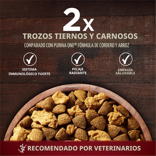 Vista 7 de Purina ONE True Instinct con salmón real y atún natural con vitaminas, minerales y nutrientes añadidos, fórmula seca de alimentos para perros