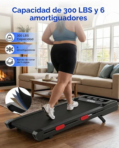 Vista 4 de Superun Walking Pad with 9% Auto Incline, Under Desk Treadmill for Home
