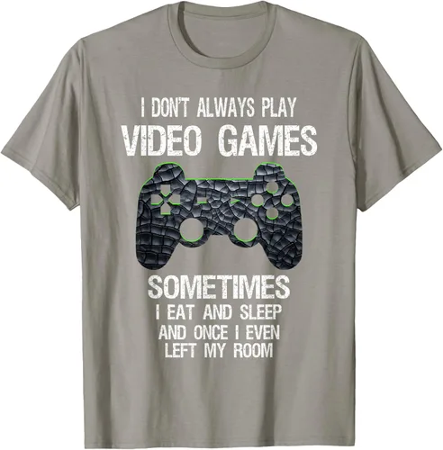 Vista 37 de Funny Gamer Video Games - Camiseta para niños y adolescentes, ajuste clásico, color negro, mezcla de algodón, Negro