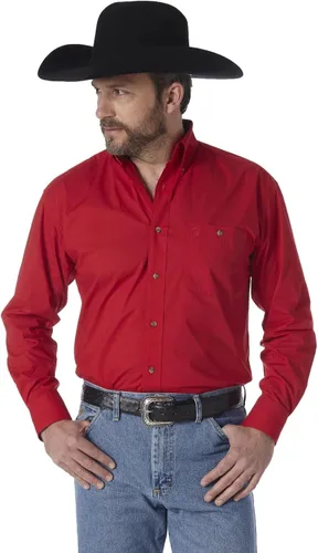 Vista 8 de Wrangler Camisa de manga larga con botones para hombre George Strait Negro