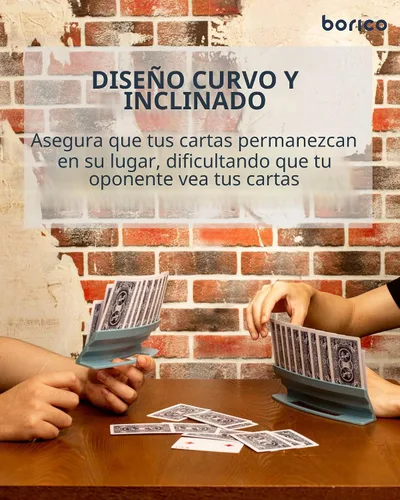 Vista 7 de BORICO Portatarjetas para Cartas de Juego - Paquete de 4 Soportes de Cartas de Juego para Niños y Adultos, Bandeja de Almacenamiento Apilable