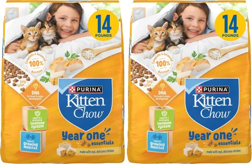 Vista 14 de Alimento seco para gato con fórmula nutritiva de Purina Kitten Chow, 14 lb