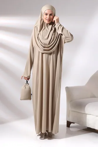 Vista 8 de ihvan online Vestidos musulmanes para mujer, vestido de oración de una pieza, alfombra de oración y cuentas, juego de regalo islámico para Eid
