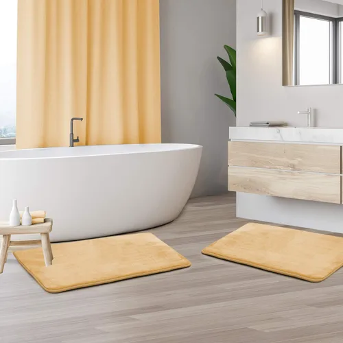 Vista 82 de Clara Clark Alfombra de Baño 24" x 17" - Alfombras de Baño, Tapete de Baño de Espuma Viscoelástica, Afelpado, Acogedor, Ultra Suave, Antideslizante