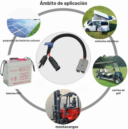 Vista 6 de COMeap Conector de panel solar para Anderson 10AWG, compatible con MC-4 a 50A/600 V Anderson Cable de extensión de carga para generador solar