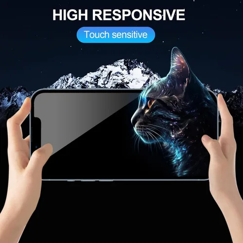 Vista 4 de Paquete de 2 protectores de pantalla de privacidad para iPhone 11/iPhone XR, pantalla de privacidad iPhone 11 de 6.1 pulgadas, película de vidrio