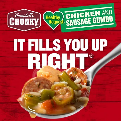 Vista 7 de Campbell's Chunky Sopa de pollo y salchicha Gumbo, lata de 18.8 onzas