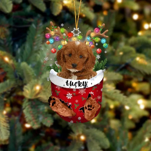 Vista 139 de Adorno de Navidad personalizado para perro Airedale Terrier en bolsillo de nieve, adorno para árbol de Navidad, idea de regalo para amantes