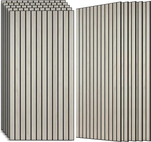Vista 9 de Paquete de 4 paneles acústicos absorbentes de sonido, 47.2"x23.6" (47.2 x 23.6 pulgadas) paneles de amortiguación de sonido, paneles decorativos