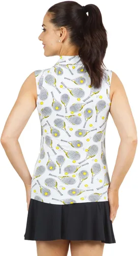 Vista 7 de IBKUL Athleisure Wear - Polo sin mangas con protección solar UPF 50+ Icefil Cooling Venus Print 14493