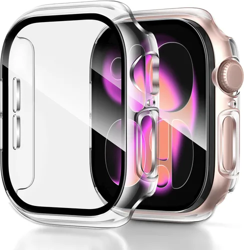 Vista 22 de LK Pack de 3 para Apple Watch Ultra 3 Protector de Pantalla 49mm [Cero-Falla] HD Top 9H Vidrio Templado Apple Watch Ultra / Ultra 2 Protector de Azul