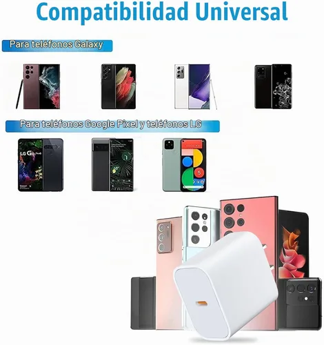 Vista 4 de Cargador USB C, para cargador de iPhone, 30 W, juego de 3 piezas con cable USB C de 3 pies de 6 pies, compatible con iPhone 17/17 Plus/17 Pro/17 Pro