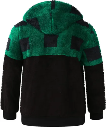 Vista 5 de oelaio Plaid Shacket Jacket Women Zipper Open Long Flannel Shirt Fall Oversized Jackets Casual Shaket Lapel Winter Coats