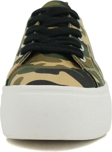 Vista 4 de Soda Petal Tenis de moda con suela inferior de doble cubierta para mujer con calcetín cómodo acolchado