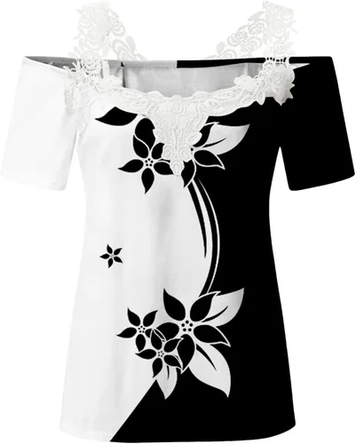 Vista 4 de Blouses for Women Dressy Casual 2023 Teacher Shirt Clothes Trendy Spring Tshirts Flowy Party Tops for Women