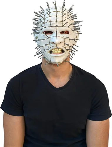 Vista 3 de Ghoulish Productions Máscara de monstruo de terror Hellraiser III para hombre, accesorio para disfraz de Halloween