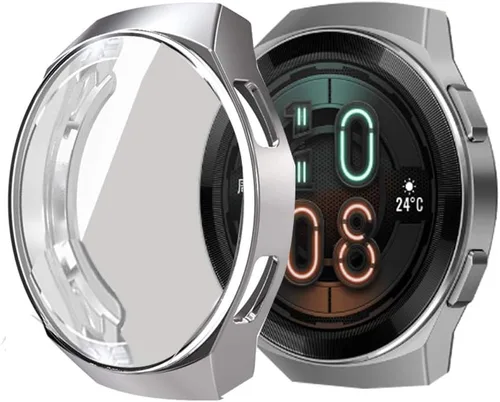 Vista 4 de 200 fundas compatibles con Huawei Watch GT 2e con correa, funda completa Blueshaw + pulseras deportivas de repuesto de silicona compatibles