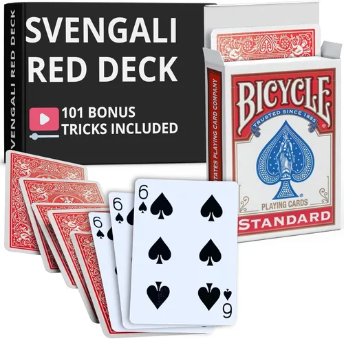 Vista 53 de Ted's Sterling Magic Precision Red Rider Back Bicycle Mazo Svengali con Instrucciones para 100+ Trucos (2 de Tréboles)