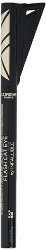 Vista 4 de L'Oreal Paris Makeup Infallible Flash Cat Eye Delineador de ojos líquido impermeable, negro, 0.44 onzas