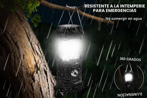 Vista 7 de KunHe Paquete de 12 Linternas LED de Camping Plegables Portátiles de 1800mAh Ligeras Impermeables Recargables por USB Kits de Linternas LED