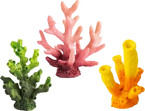 Vista 2 de CNZ® Planta de coral artificial, 10 piezas de coral surtido Coral surtido de 10 piezas