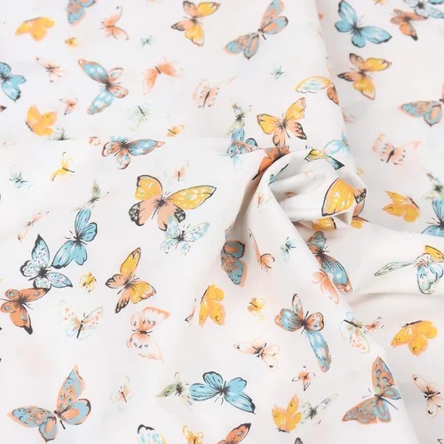 Vista 6 de Paquete de 2 fundas de almohada de cuerpo ultra suave, 100% algodón, estampado de mariposas, tamaño Queen