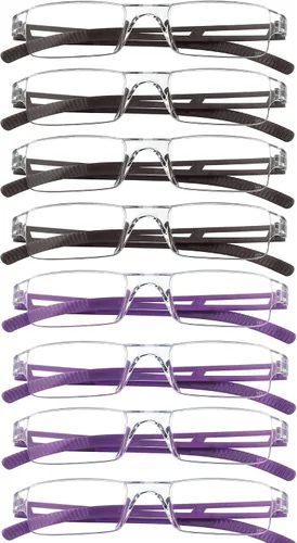 Vista 20 de VisionGlobal 2 pares de anteojos de lectura, anteojos con filtro de luz azul, anteojos de lectura para computadora para mujeres y hombres, marco