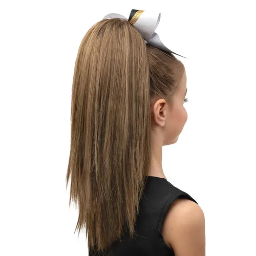 Vista 2 de Girly Curls Coleta Recta de Animadora Postizo 16" (Angel)