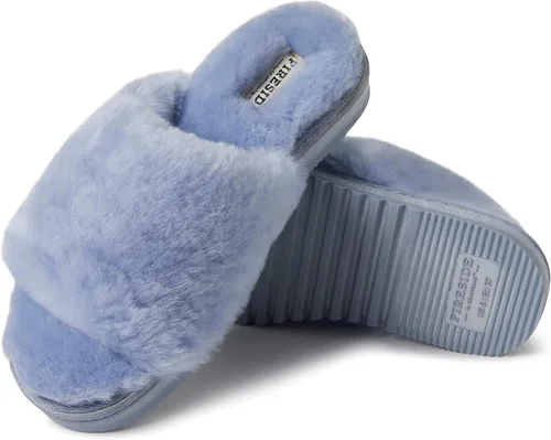 Vista 4 de Dearfoams Women's Fireside Cairns Shearling Easy onOff Slide Sandal Slipper