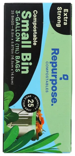 Vista 2 de Bolsas de basura compostables reutilizables de 3 galones, 25 CT