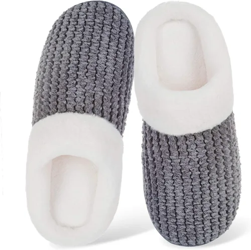 Vista 12 de WateLves Women's Slippers Comfort Memory Foam House Slippers Plush Lining Bedroom Shoes for Indoor & Outdoor Polvo de frijoles