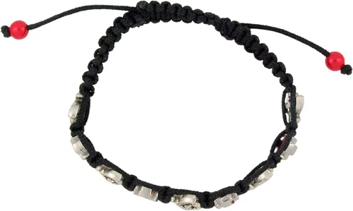 Vista 3 de Pulsera de cordón ajustable con cruz de paloma sagrada de confirmación roja, paquete de 3, 7 1/2 pulgadas, Nailon