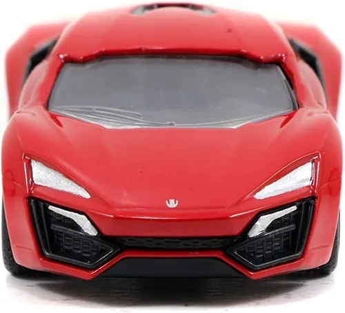 Vista 5 de Jada Toys Fast & Furious 1:55 Lykan Hypersport Build N' Collect - Kit de modelo, juguetes para niños y adultos, color rojo
