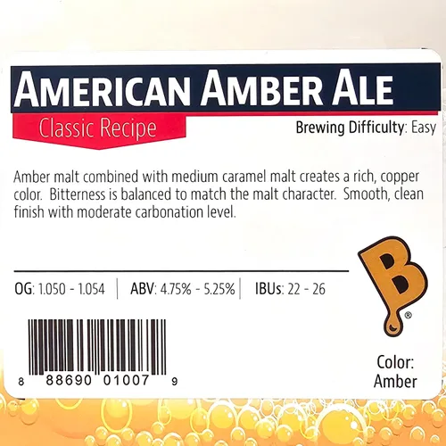 Vista 6 de Kit de ingredientes para preparación casera de cerveza Brewer's Best BIK-1007, American Amber