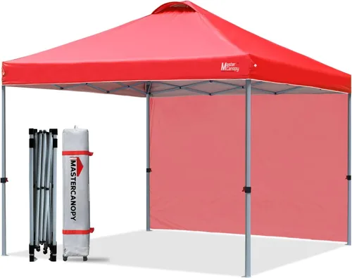 Vista 36 de MASTERCANOPY - Toldo desplegable duradero con 1 pared lateral (6.6 x 6.6 pies, caqui)