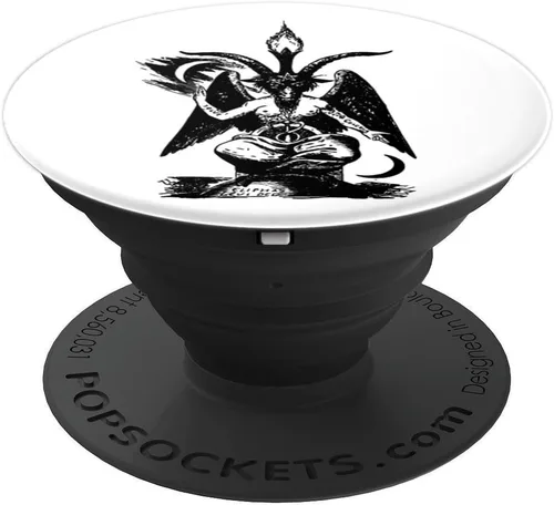 Vista 4 de Baphomet – Mystic Occult fangbanger Demon – popsockets agarre y soporte para teléfonos y tabletas, Negro