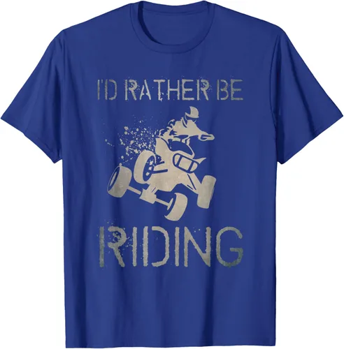 Vista 27 de Camiseta gráfica I'd Rather Be Riding ATV Quad Racing Rider de 4 ruedas, Negro