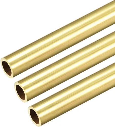 Vista 14 de uxcell Tubo redondo de latón, 11.811 in de longitud 0.118 in de diámetro exterior de 0.039 in de grosor de pared, tubo recto sin costuras, 3 piezas