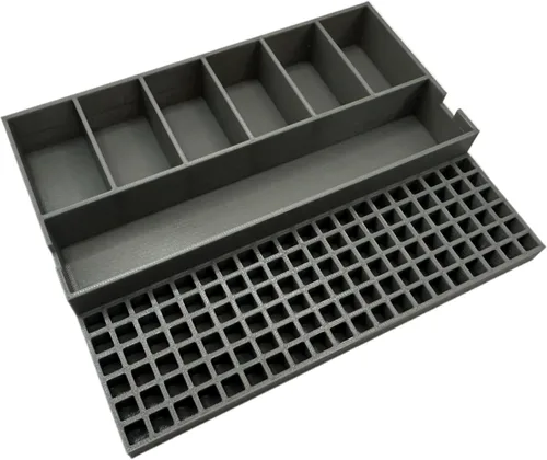 Vista 7 de TOOLCRAFT3D Soporte de brocas de impacto diseñado para DEWALT Medium ToughCase (7 compartimentos + 120 bits) Solo inserto (negro)