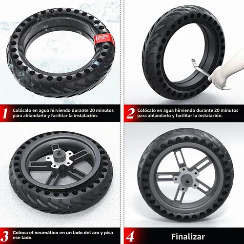 Vista 6 de 1PZ 8.5 pulgadas neumático sólido 8 1/2 x 2 Scooter neumático para Xiaomi M365 Gotrax Gxl