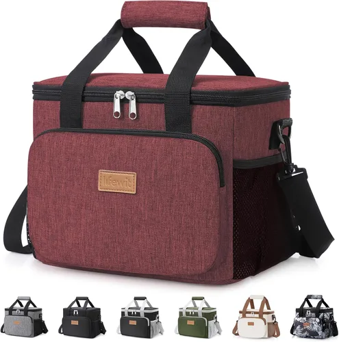 Vista 14 de Lifewit Lonchera mediana aislada, suave y refrigerante, para adultos, hombres y mujeres, color negro, 12 latas (9L)