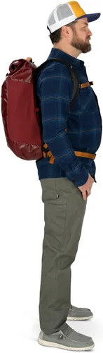 Vista 10 de Osprey Transporter - Mochila para portátil con tapa enrollable, estampado de hojas de palma